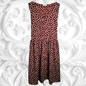 Everly Elephant Dress With Front Buttons & Tie Back